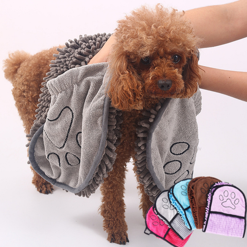 Dogs Cats Towels Super Absorbent Dog Bathrobe Microfiber Bath Towels Quick-Drying Cat Bath Towel For Pets Towel Dog Towels Pet Products - Image 7