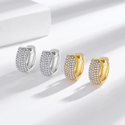 Womens Stylish All-match Copper-gold Plated Earrings